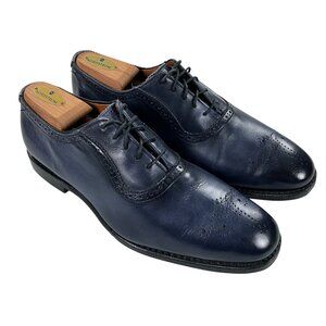 Allen Edmonds Cornwallis Oxford Dress Shoes Mens Size 9.5 E Burnished Blue